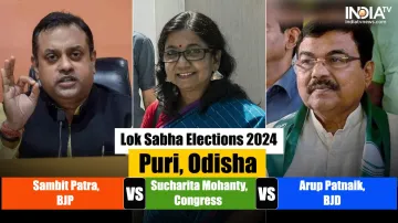 Puri Lok Sabha election 2024, BJP Sambit Patra, Sucharita Mohanty Congress, Arup Patnaik BJD 