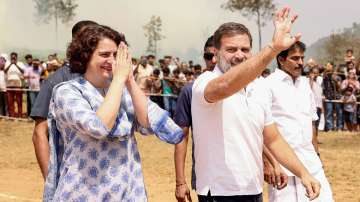 Congress leaders Rahul Gandhi and Priyanka Gandhi Vadra  