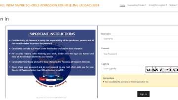 Sainik School Counselling 2024 round 1 allotment result out 