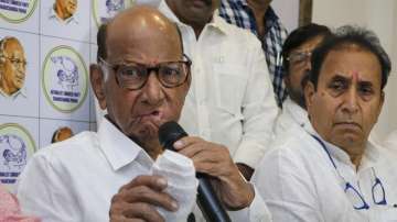 NCP (Sharad) President Sharad Pawar speaks during a press conference, in Nagpur. (File photo)
