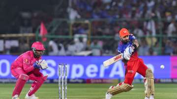Virat Kohli in action against Rajasthan Royals.