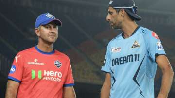 Ricky Ponting and Ashish Nehra.