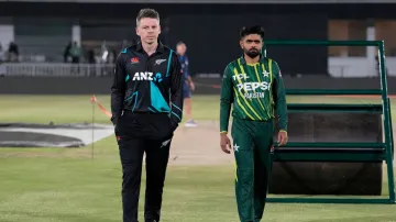 Michael Bracewell and Babar Azam.