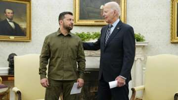 US President Joe Biden with his Ukranian counterpart Volodymyr Zelenskyy