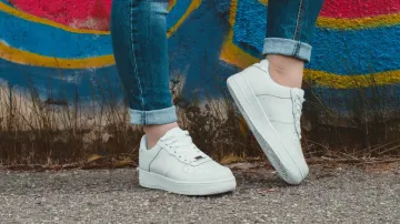 white sneakers