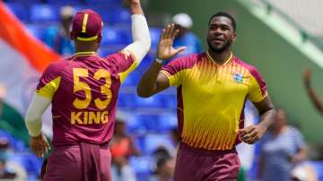 Obed McCoy, the latest inductee into West Indies' T20 World Cup squad led his side's charge with the ball in the third T20I