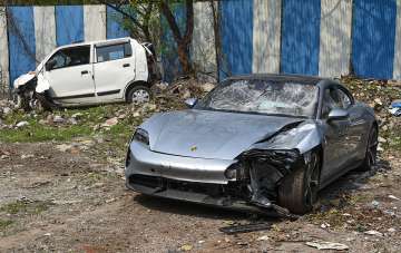 The Porsche car allegedly involved in the accident