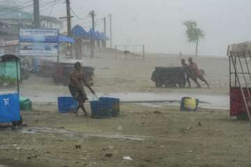 Evacuation ensued in the coastal areas ahead of cyclone Remal landfall