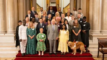 Arti along with other fellow winners and celebrity Ambassadors posed with King Charles III  during an event in Buckingham Palace 