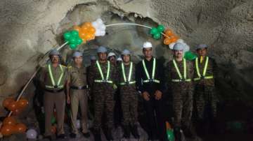 Officials at Sungal tunnel 