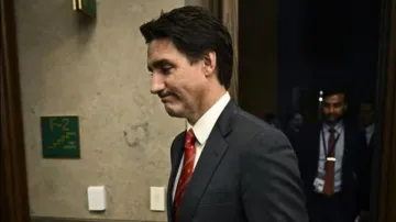 Canada Prime Minister Justin Trudeau leaves the House of Commons on Parliament Hill in Ottawa