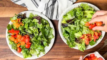 Salad & veggies for breakfast 