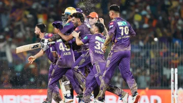 KKR players after winning IPL 2024 final.