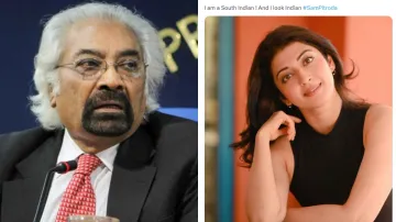 Pranitha Subhash and Sam Pitroda 