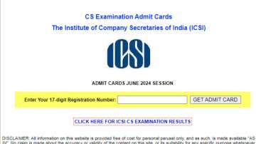 ICSI CS Executive Hall Ticket 2024