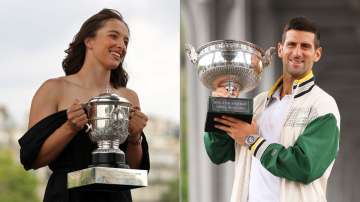 French Open champions Iga Swiatek and Novak Djokovic