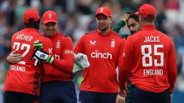 England players during the 2nd T20I match against Pakistan