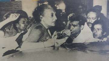 Indira Gandhi just after her arrest
