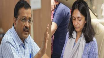 Delhi Chief Minister Arvind Kejriwal and AAP MP Swati Maliwal