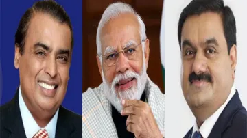 PM Modi,  Mukesh Ambani, Gautam Adani 