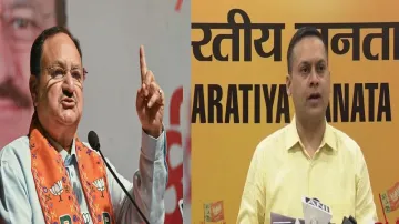 BJP chief  JP Nadda and party IT cell head Amit Malviya 