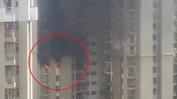 Fire breaks out at residential society in Noida