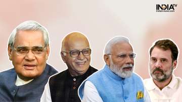 Atal Bihari Vajpayee, LK Advani, Narendra Modi and Rahul Gandhi