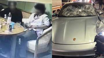 Visual of CCTV footage and the Porsche car