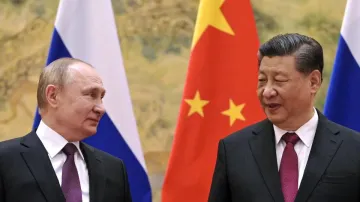 Russian President Vladimir Putin with his Chinese counterpart Xi Jinping in Beijing in 2022.