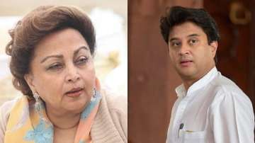 Rajmata Madhavi Raje Scindia and Union Minister Jyotiraditya Scindia