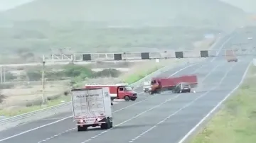 Video grab of the accident