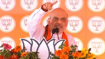 Home Minister Amit Shah at poll rally in Jajpur, Odisha