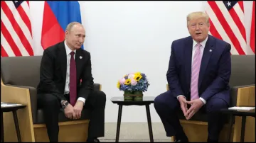 Russian President Vladimir Putin with former US President Donald Trump.