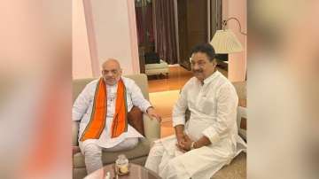 SP leader Narad Rai meets Amit Shah amid Lok Sabha polls