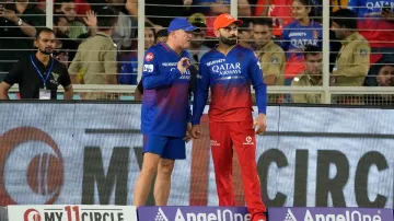 Andy Flower with Virat Kohli.