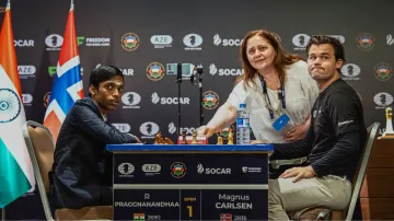 R Praggnanandhaa vs Magnus Carlsen.