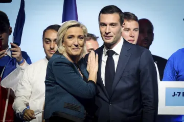 Far-right National Rally's (RN) leader Marine Le Pen at an election campaign. 