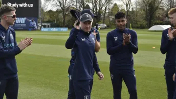 Matt Parkinson took his first hat-trick in professional cricket as his spell fired Kent to big win against Middlesex