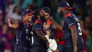 Aaron Jones was the star of the show for United States of America as the co-hosts got their maiden win in the T20 World Cup 2024