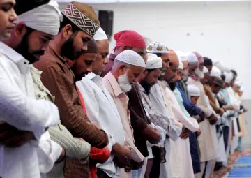 People offer prayers Eid namaz 