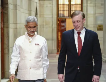 EAM S Jaishankar with US NSA Jake Sullivan during his recent visit to India.