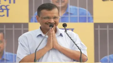 Arvind Kejriwal addresses party workers before his surrender