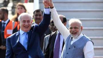 Israel PM Netanyahu with PM Modi 