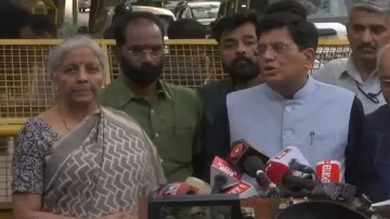 Finance Minister Nirmala Sitharaman and Union Minister Piyush Goyal