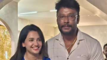 Actors Darshan and Pavithra Gowda
