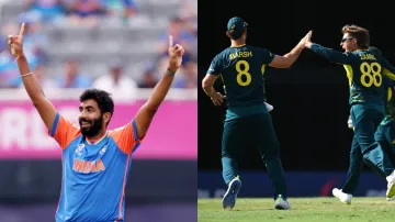 Jasprit Bumrah, Mitchell Marsh and Adam Zampa.