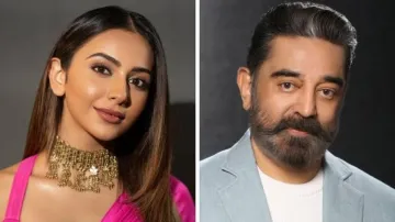 Rakul Preet Singh and Kamal Haasan