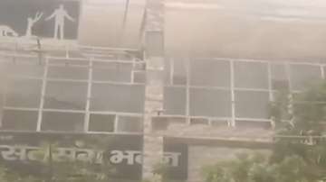 Smoke engulfs the entire builing