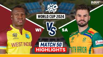 WI vs SA, T20 World Cup Super 8 Highlights