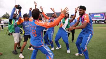 Virat Kohli and Arshdeep Singh during their dance routine after winning the T20 World Cup